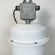 Large White Enamel Industrial Factory Lamp from Elektrosvit, 1990s