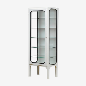 Vintage Medical Cabinet With Five Glass Shelves, 1970s