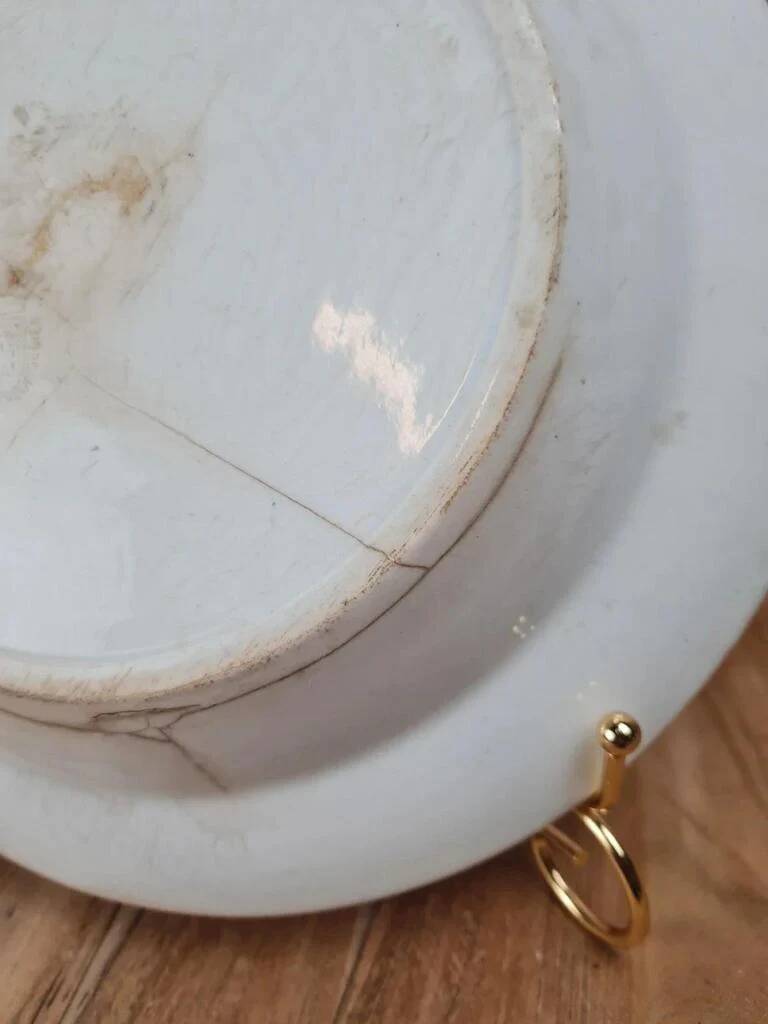 Antique Gien deep plate – floral pattern