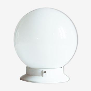Lampe globe vintage blanc années 60