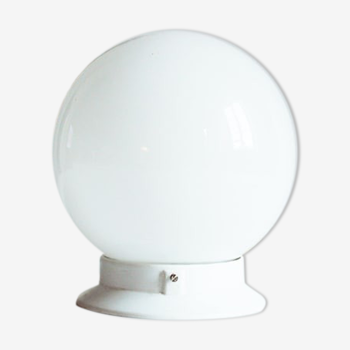 Vintage white globe lamp 60s