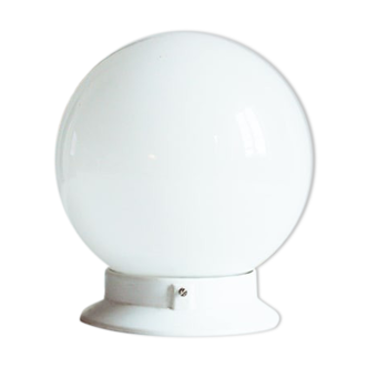 Lampe globe vintage blanc années 60