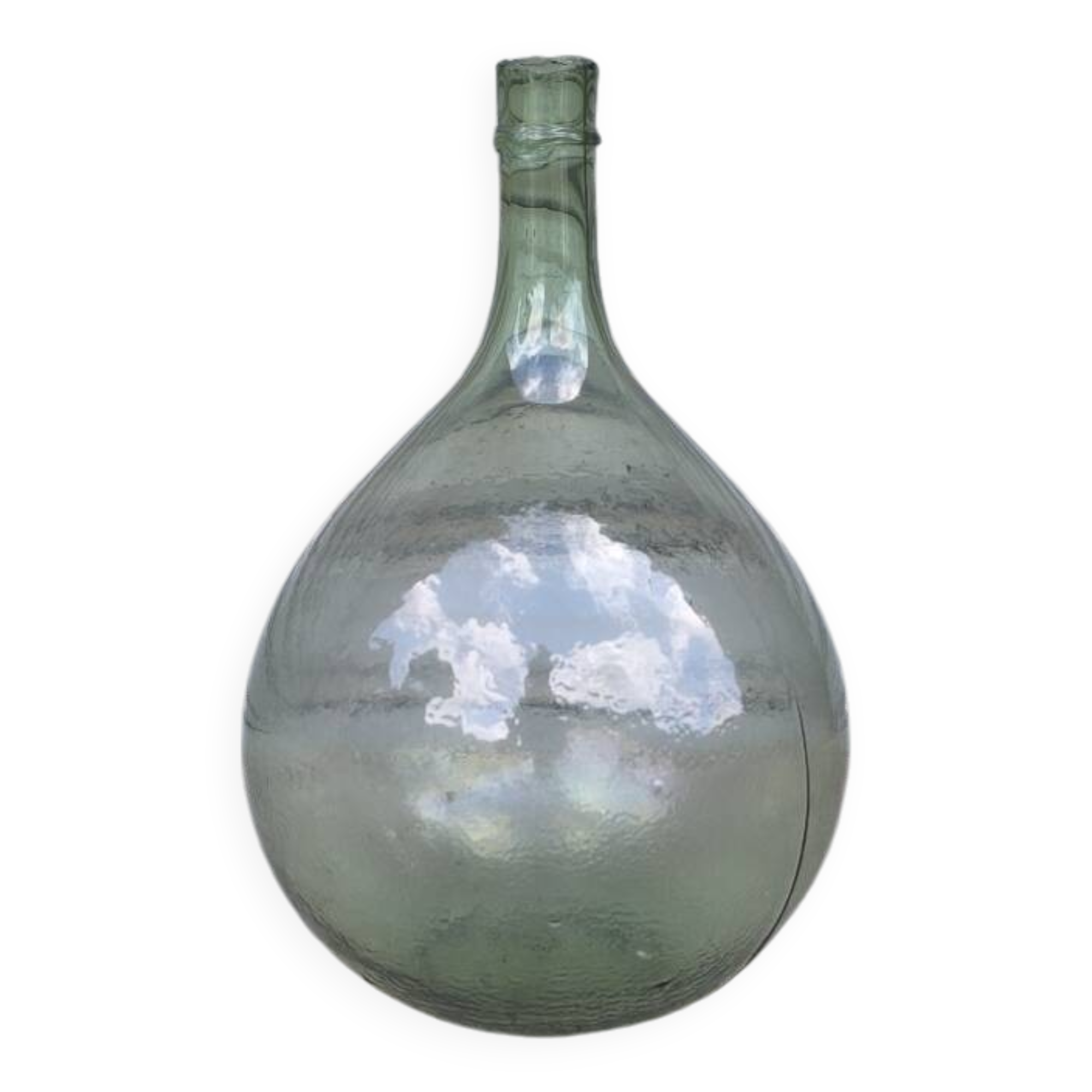 10 liter blown glass demijohn