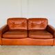 Vintage Danish mid-century cognac leather 2-seater sofa by Sigurd Resell