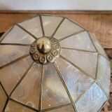 Mother-of-pearl and brass ceiling light