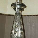 Old silver metal floor lamp