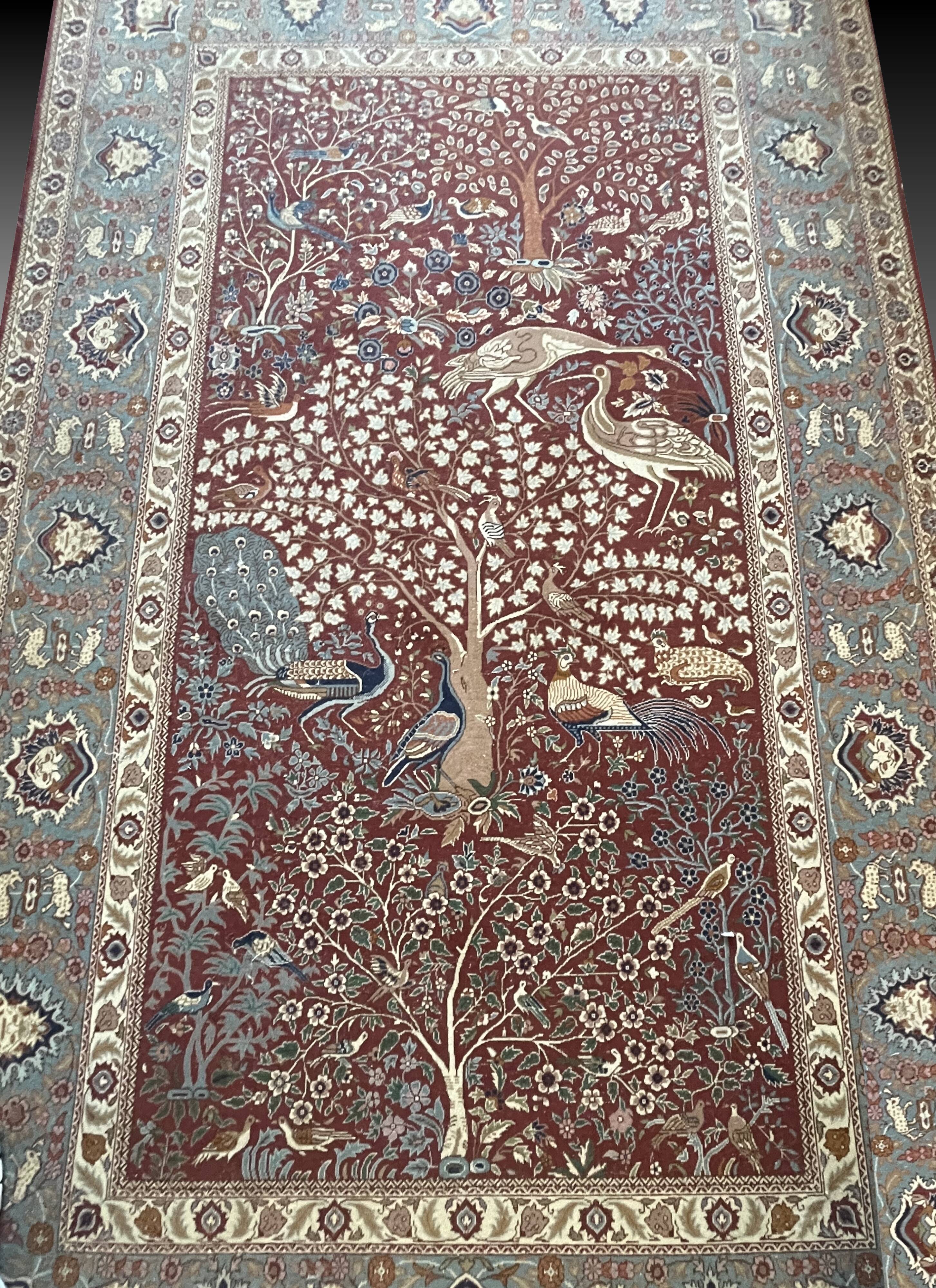Persian rug "Tree of Life" with Birds – 137 x 240 cm - Handmade