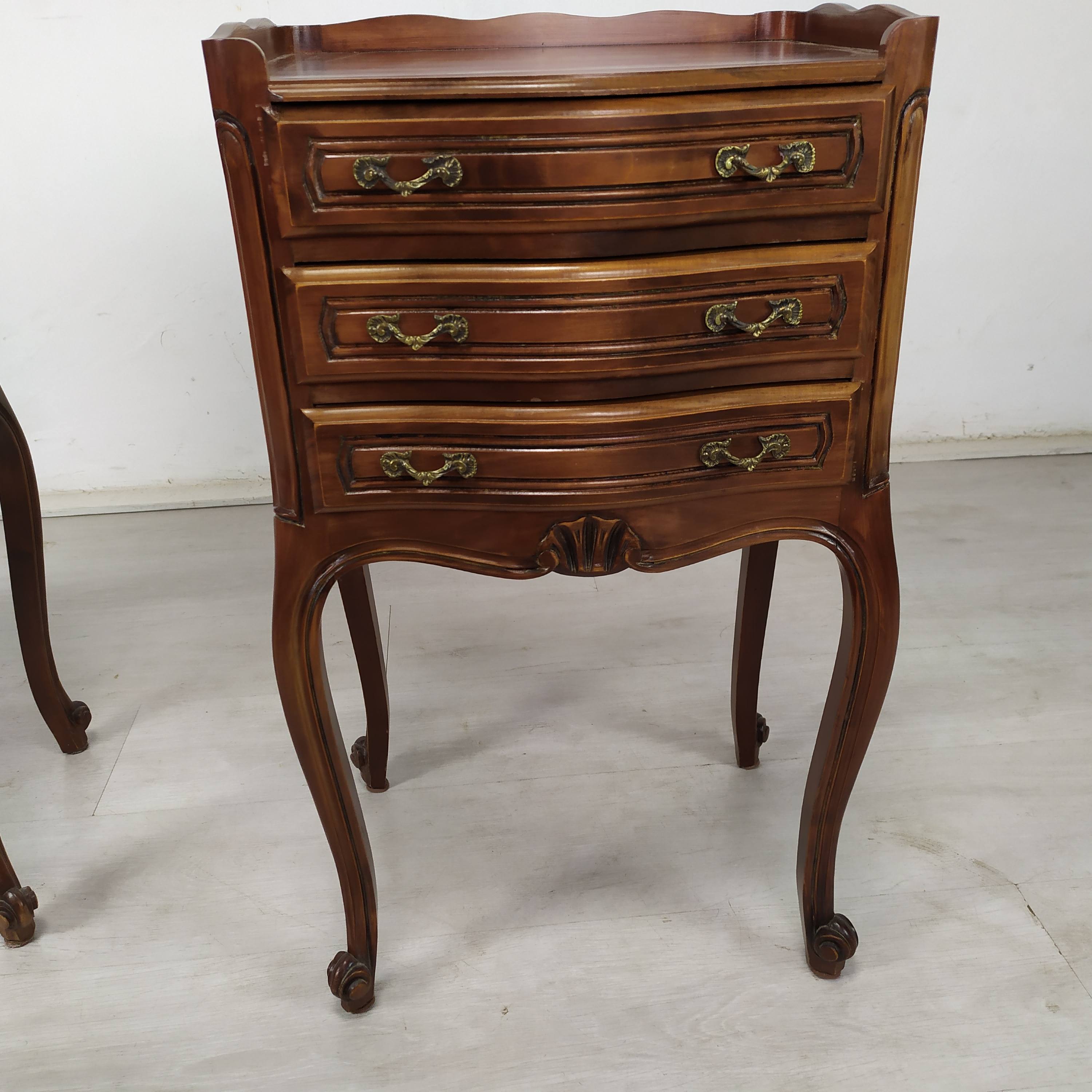 Pair of Louis XV style bedside tables