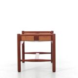 Scandinavian teak footrest or ottoman