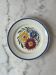 Flat plate with hand-painted floral decoration