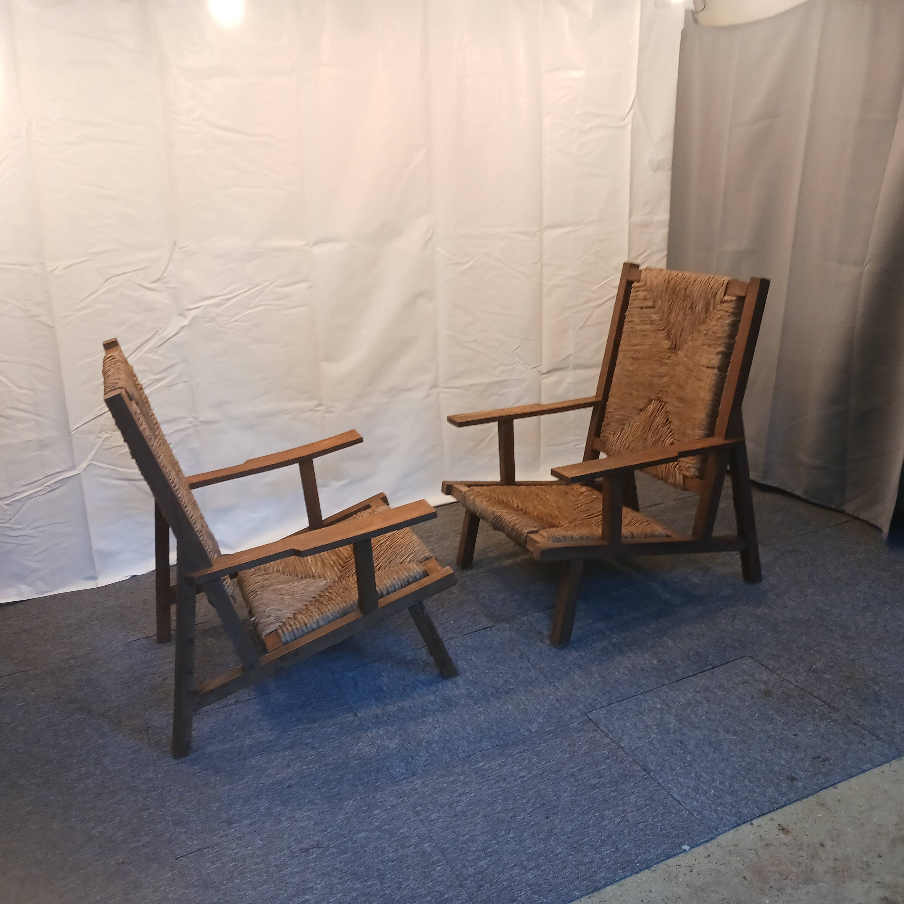 pair of Spanish armchairs mid-century