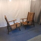 pair of Spanish armchairs mid-century