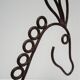 Sculptural zoomorphic gardener donkey metal patina rust vintage 50 60s