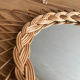 Vintage rattan mirror in star/diamond shape