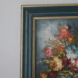 Painting bouquet of flowers oil on canvas