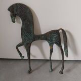 Statue d'un cheval étrusque en laiton