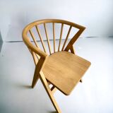 4 V-shaped wooden bistro chairs