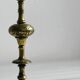 Carved brass candlestick holder