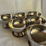 Set of 6 stainless steel ice cream cups