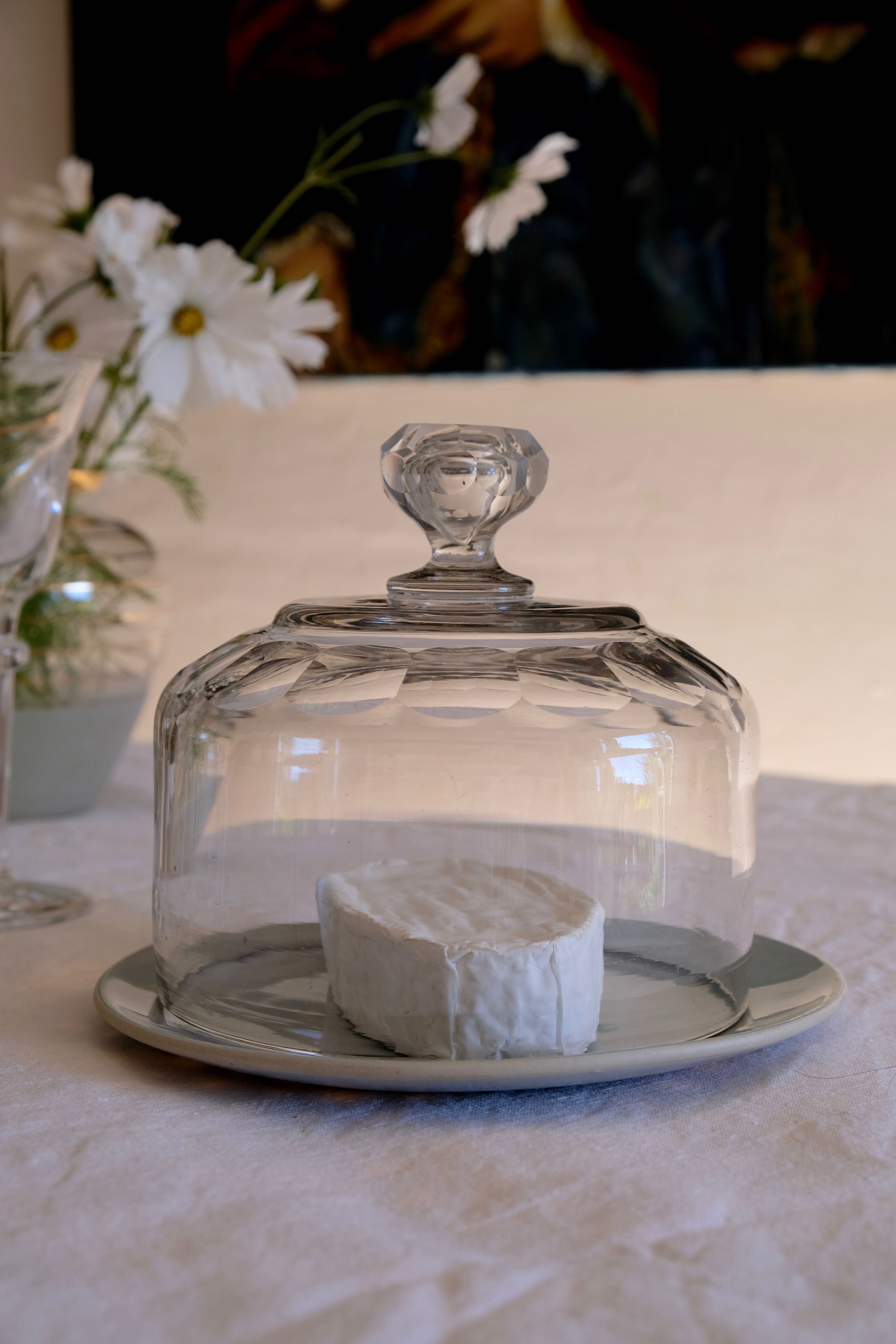Carved crystal cheese bell