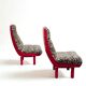 Ensemble de fauteuils lounge léopard postmodernes italiens – 1980