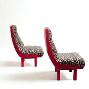 Ensemble de fauteuils lounge léopard postmodernes italiens – 1980