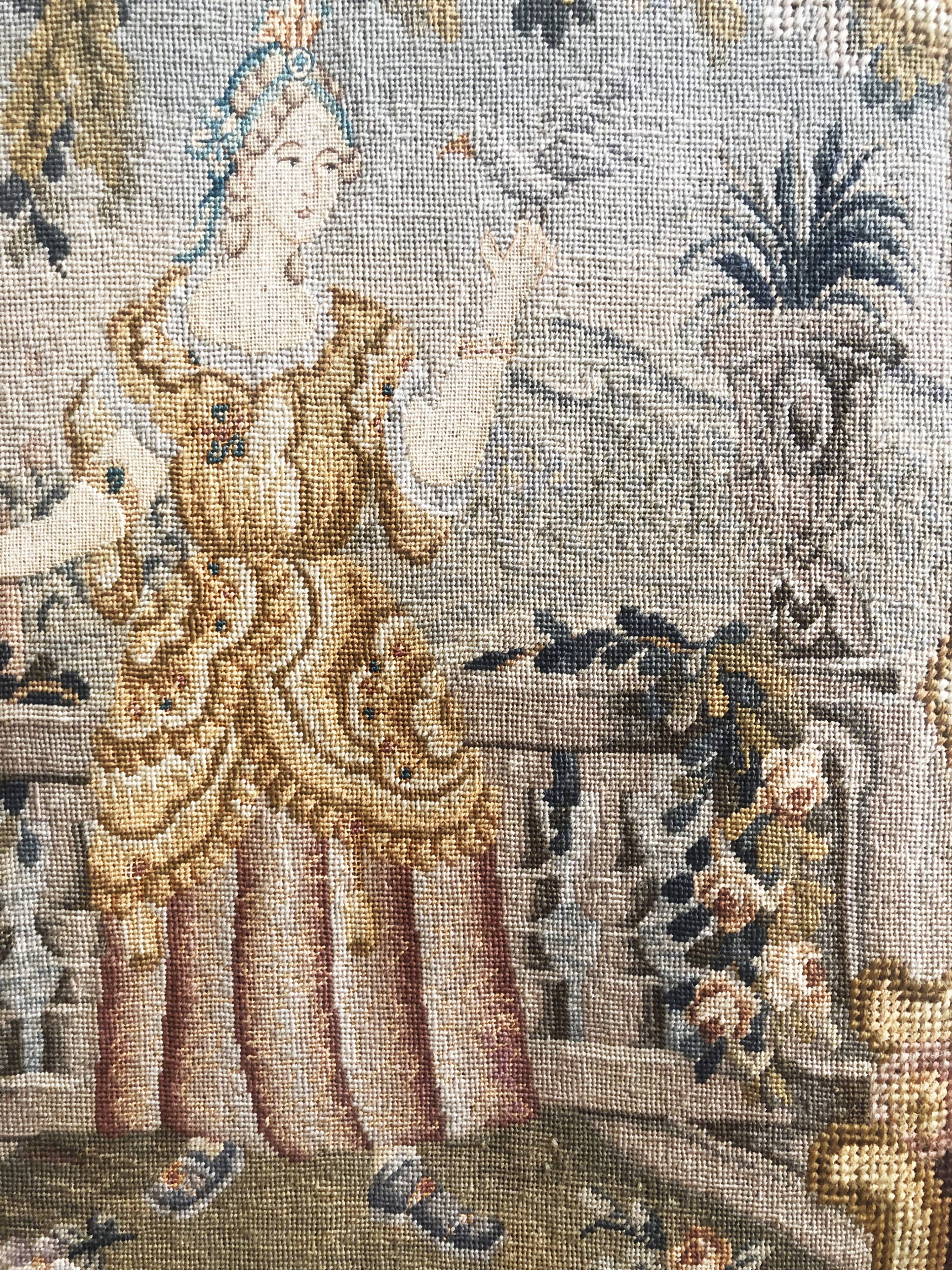 Armchair with high back called Dutch style neo-Louis XIII