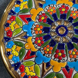 Cercolon plate 1970 enamel gilded with 24k gold