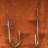 Pair of vintage chrome shelves 1950-1960