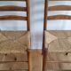 pair of vintage straw chairs