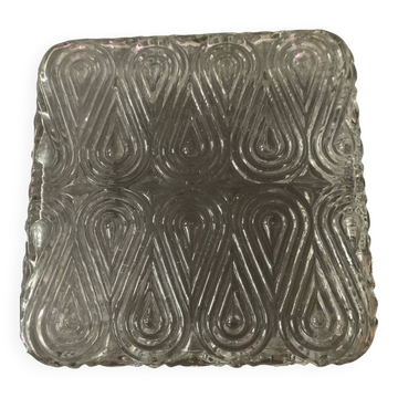 Plafonnier en verre à  motif paon