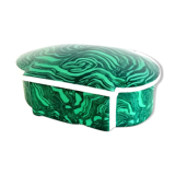 Malachite style porcelain box