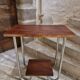 Table d'appoint moderniste française en placage acajou, 1930s–1950s