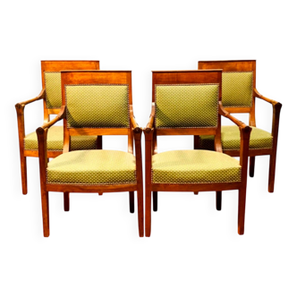 Ensemble de 4 fauteuils d’epoque consulat.début XIXeme