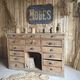 Magnificent Antique Oak Trade Counter with Numerous Drawers