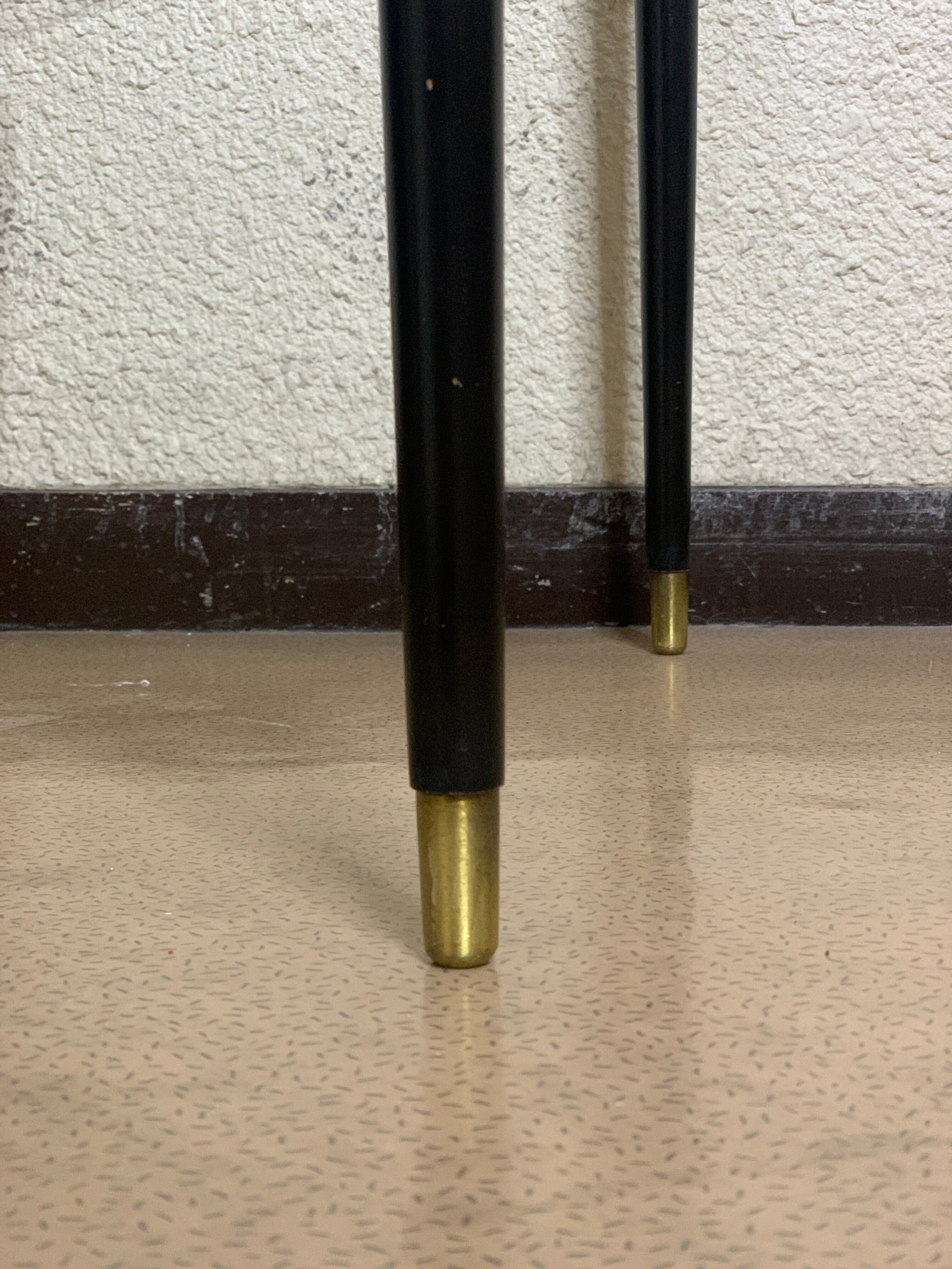 Tripod table- glass and brass - year 50