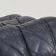 Vintage Togo Ligne Roset 2 seater sofa blue leather by Michel Ducaroy 1990s