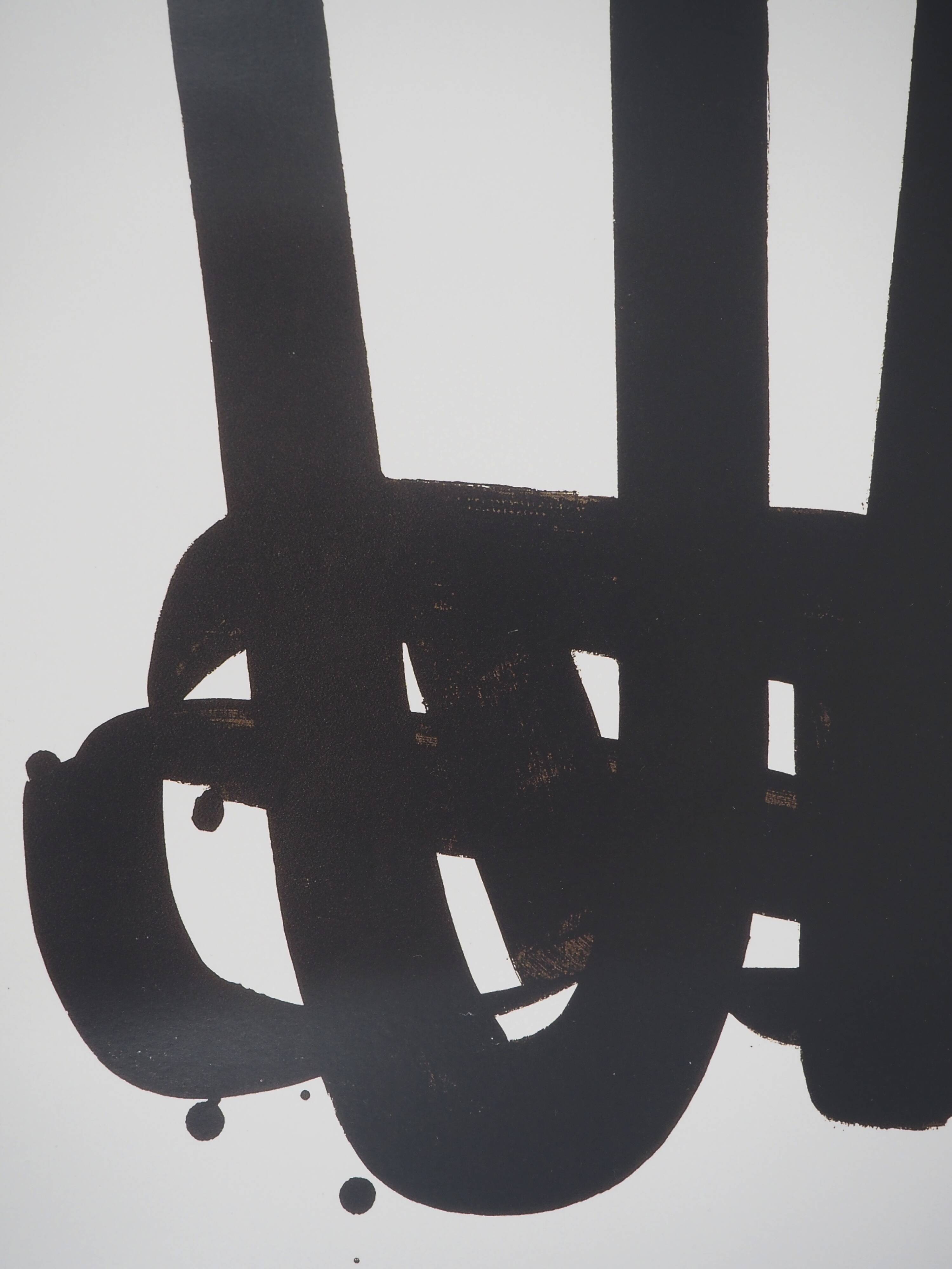 Pierre SOULAGES: Lithograph n 29, 1972 - Original signed poster