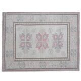 Decorative soft muted color turkish oushak rug, living room rug 5'11'' x 7'3''