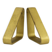 Carl Aubock III Pair of Triangular Bookends in Gilded Iron 5443, Vienna/Austria, 1970s