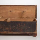 Antique long trunk painted with floral motifs (Year 1876) #1