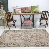 4x7 classic floral vintage tapis rug, 211x125cm
