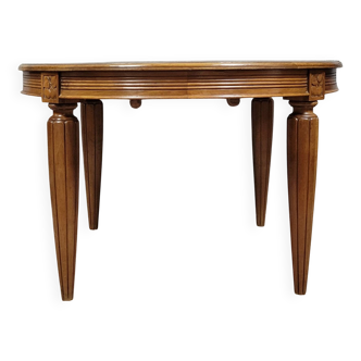 Art Deco period extending table in walnut