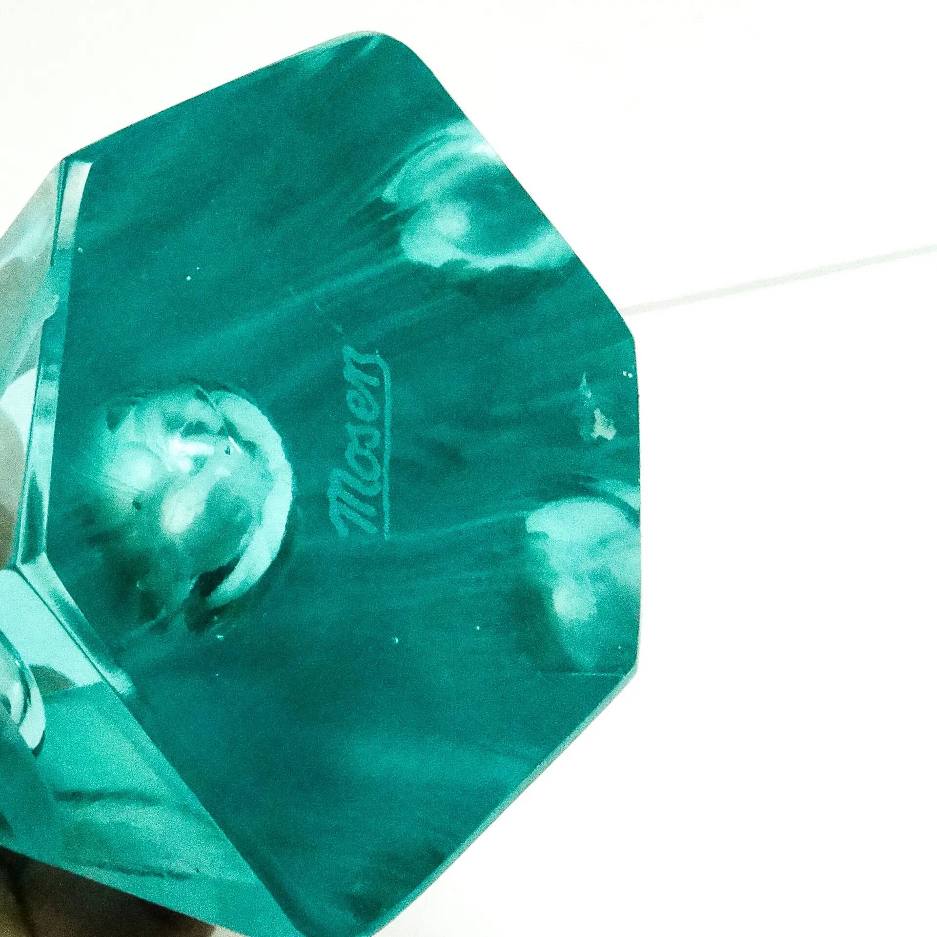 Art Nouveau vase, uranium crystal, Moser, Czechia, early 20th century