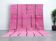 Traditional handwoven Berber rug in pink, size 150x250 cm.