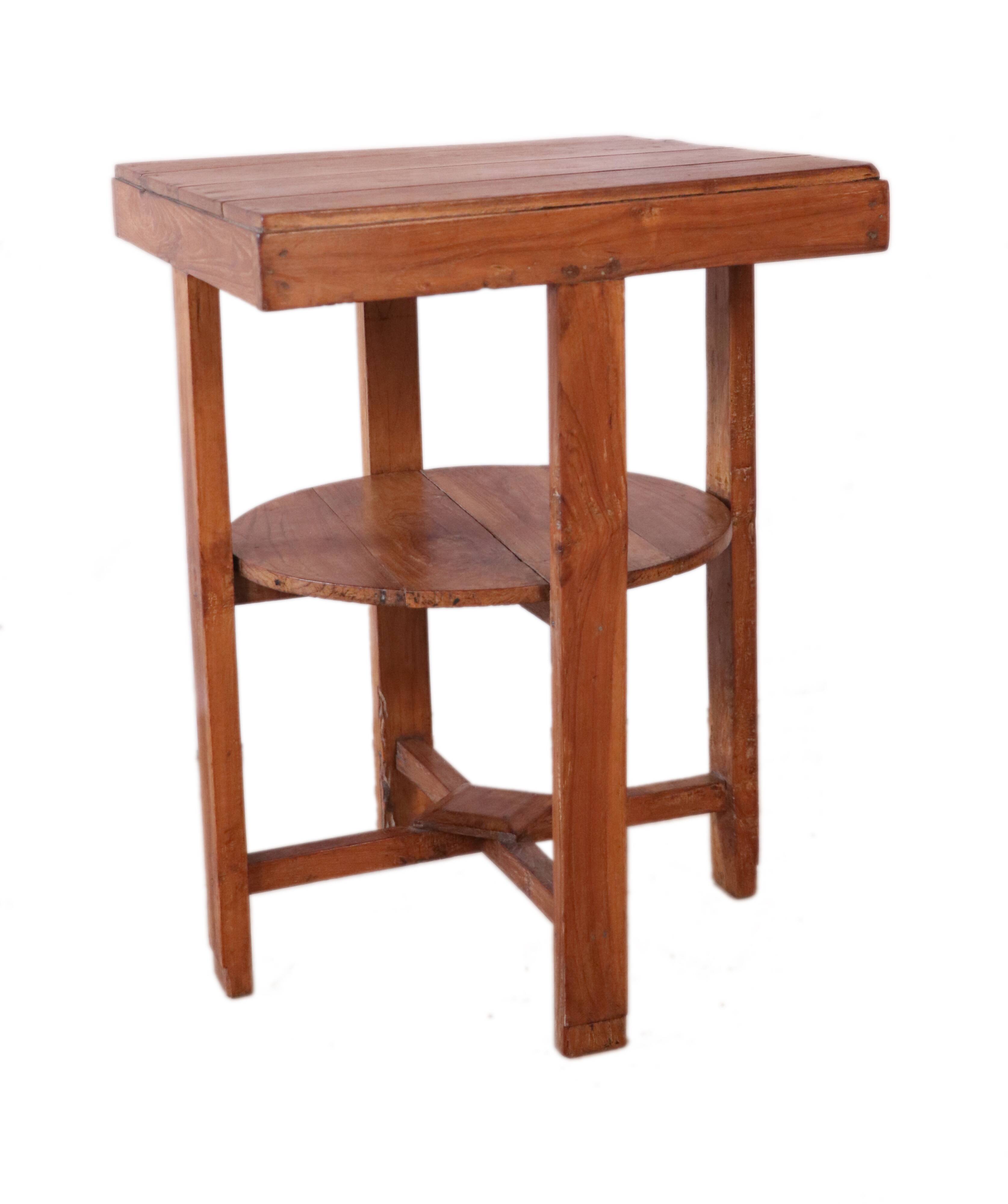 Art Deco gueridon in Burmese teak