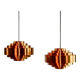 Pair of Midcentury Copper Pendants by Jo Hammerborg for Fog & Mørup, 1960s