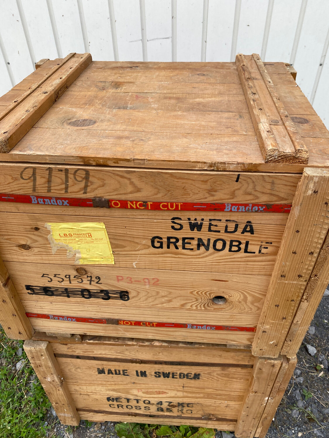 Loft deco vintage wooden storage box