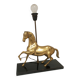 Table lamp Horse in gilded brass