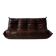 Togo 3-seater sofa in shiny brown leather